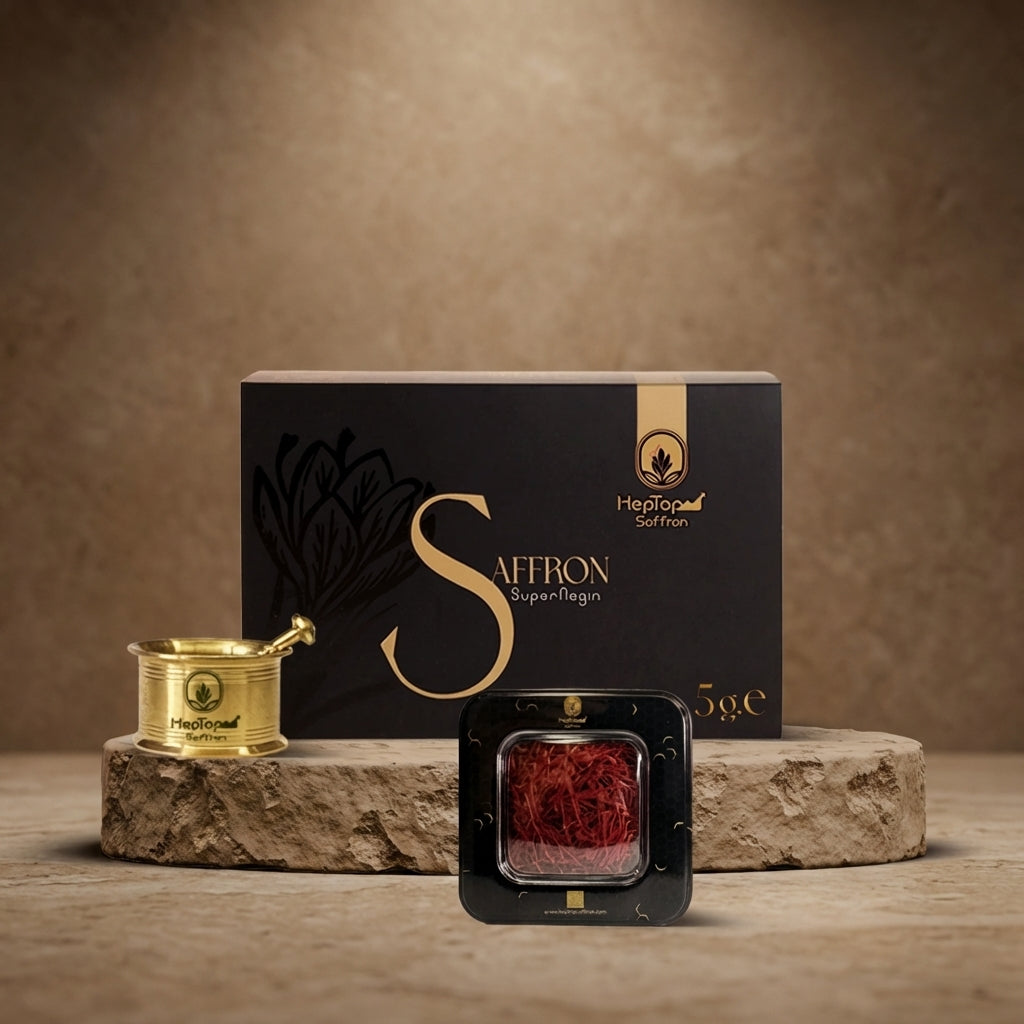 Organik İran Safranı (Süper Negin) 5gr + Havan Hediyeli