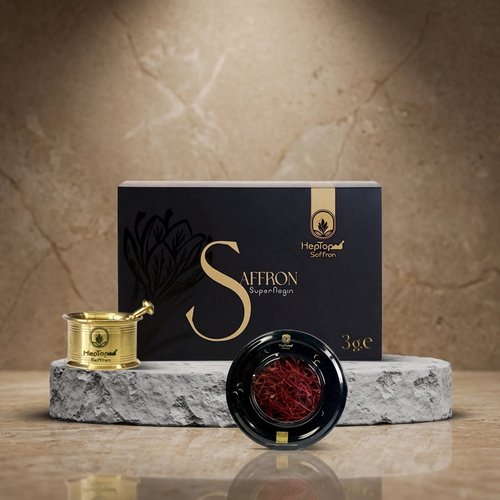 Organik İran Safranı (Süper Negin) 3gr + Havan Hediyeli