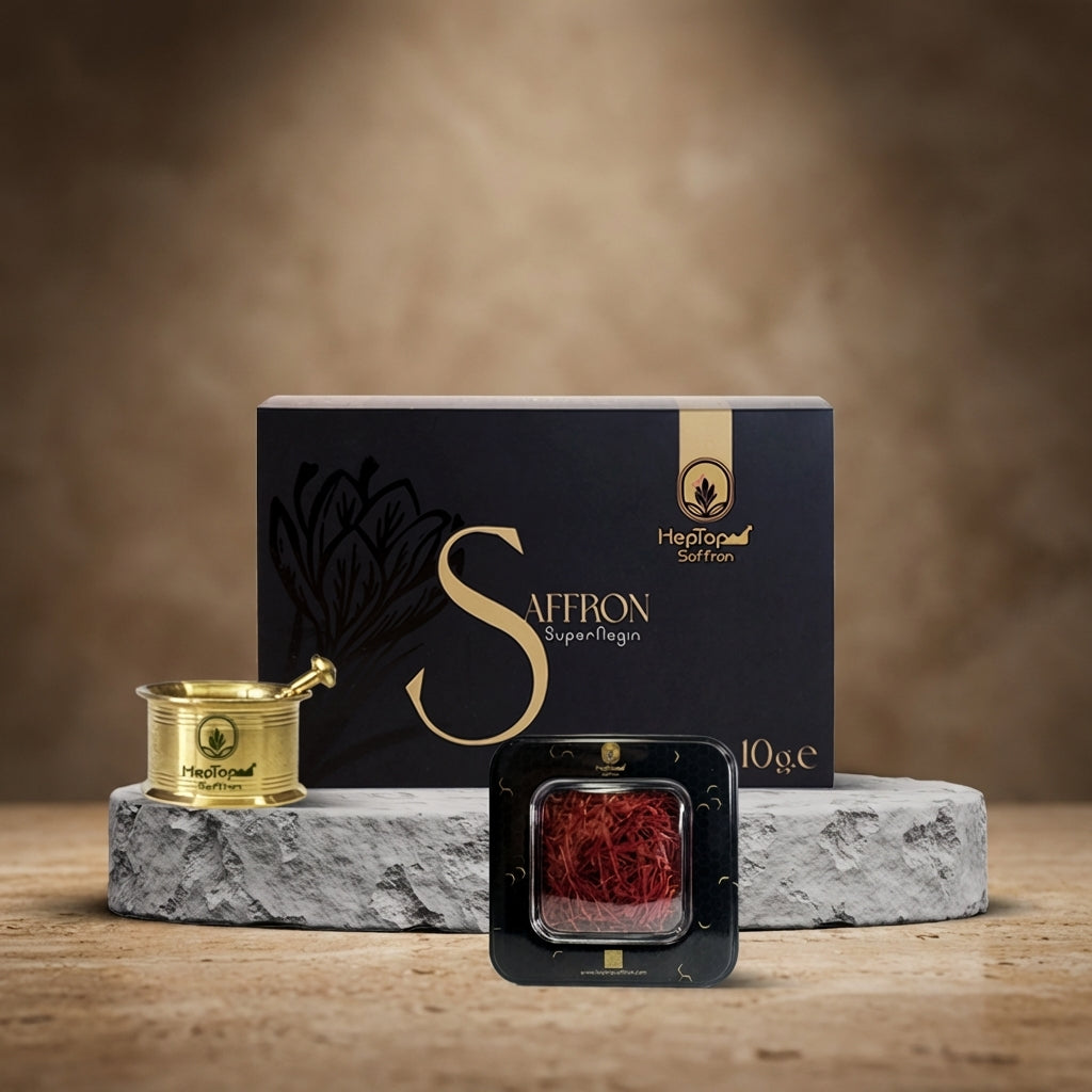 Organik İran Safranı (Süper Negin) 10gr + Havan Hediyeli